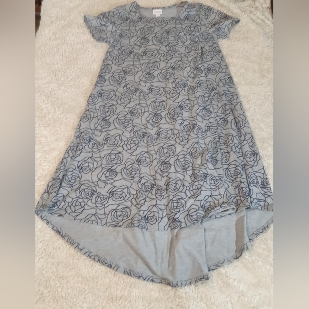 LuLaRoe Gray and Blue Dress